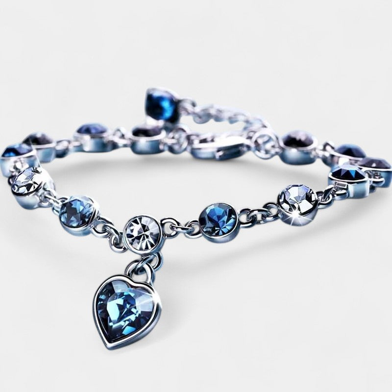Virelle-Jewelry Bracelet Heart-Virelle Armband - Heart of the Ocean crystal bracelet met luxe uitstraling