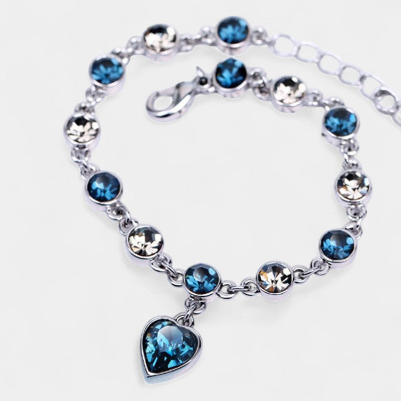 Virelle-Jewelry Bracelet Heart-Virelle Armband - Heart of the Ocean crystal bracelet met luxe uitstraling