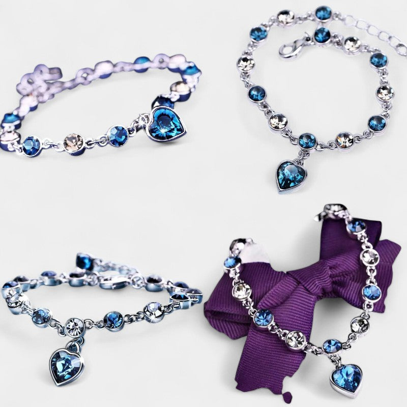 Virelle-Jewelry Bracelet Heart-Virelle Armband - Heart of the Ocean crystal bracelet met luxe uitstraling