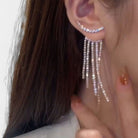 Virelle-Jewelry Earring-Virelle Oorbellen - Zircon tassel oorbellen met hartvorm