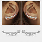 Virelle-Jewelry Earring-Virelle Zircon oor klimmers voor vrouwen - Elegante sterling zilveren sieraden