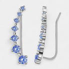 Virelle-Jewelry Earring-Virelle Zircon oor klimmers voor vrouwen - Elegante sterling zilveren sieraden