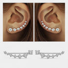 Virelle-Jewelry Earring-Virelle Zircon oor klimmers voor vrouwen - Elegante sterling zilveren sieraden