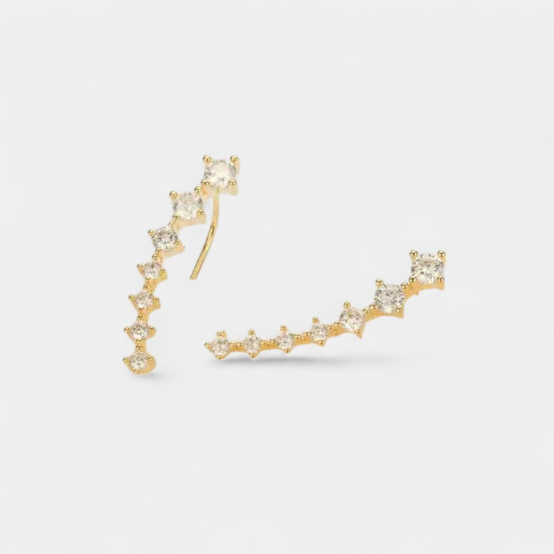 Virelle-Jewelry Earring-Virelle Zircon oor klimmers voor vrouwen - Elegante sterling zilveren sieraden