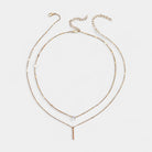 Virelle-Jewelry Necklace Bar-Virelle Goud Pendant Ketting Set - Vintage sieraden set