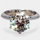  Virelle-Jewelry Ring Round-Virelle GRA-Moissanite-Ring - Stralende ring van VVS1 moissaniet