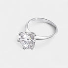  Virelle-Jewelry Ring Round-Virelle GRA-Moissanite-Ring - Stralende ring van VVS1 moissaniet