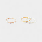  Virelle-Jewelry Ring Standard-Virelle ring - Simpele birthstone ring van goud met edelsteen