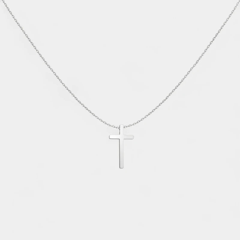 Virelle-Jewelry-Virelle | Dames Ketting – Zilverkleurige Ketting, Minimalistische Kruis Hanger