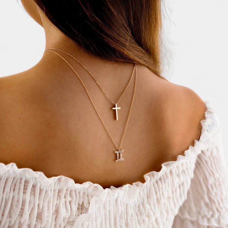Virelle-Jewelry-Virelle | Dames Ketting – Zilverkleurige Ketting, Minimalistische Kruis Hanger