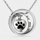 Virelle-Ketting-Virelle | Hangerketting – roestvrij staal, hartvormige hanger met pootafdruk, gedenkdesign