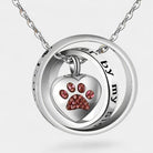 Virelle-Ketting-Virelle | Hangerketting – roestvrij staal, hartvormige hanger met pootafdruk, gedenkdesign