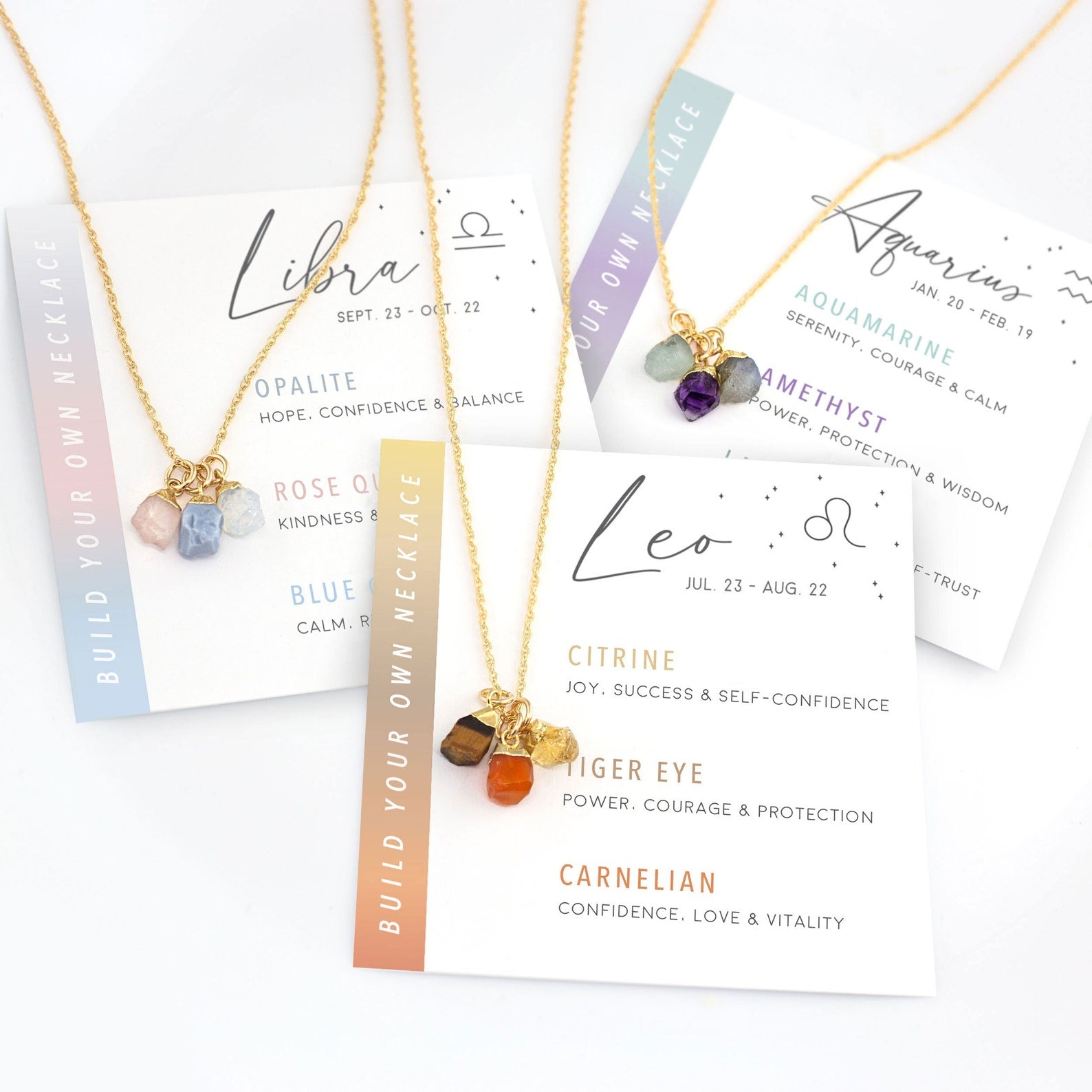 Virelle-Necklace-Virelle | Dames Halsketting – Geboortesteen Hanger, Zodiac Design