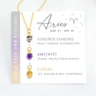 Virelle-Necklace-Virelle | Dames Halsketting – Geboortesteen Hanger, Zodiac Design