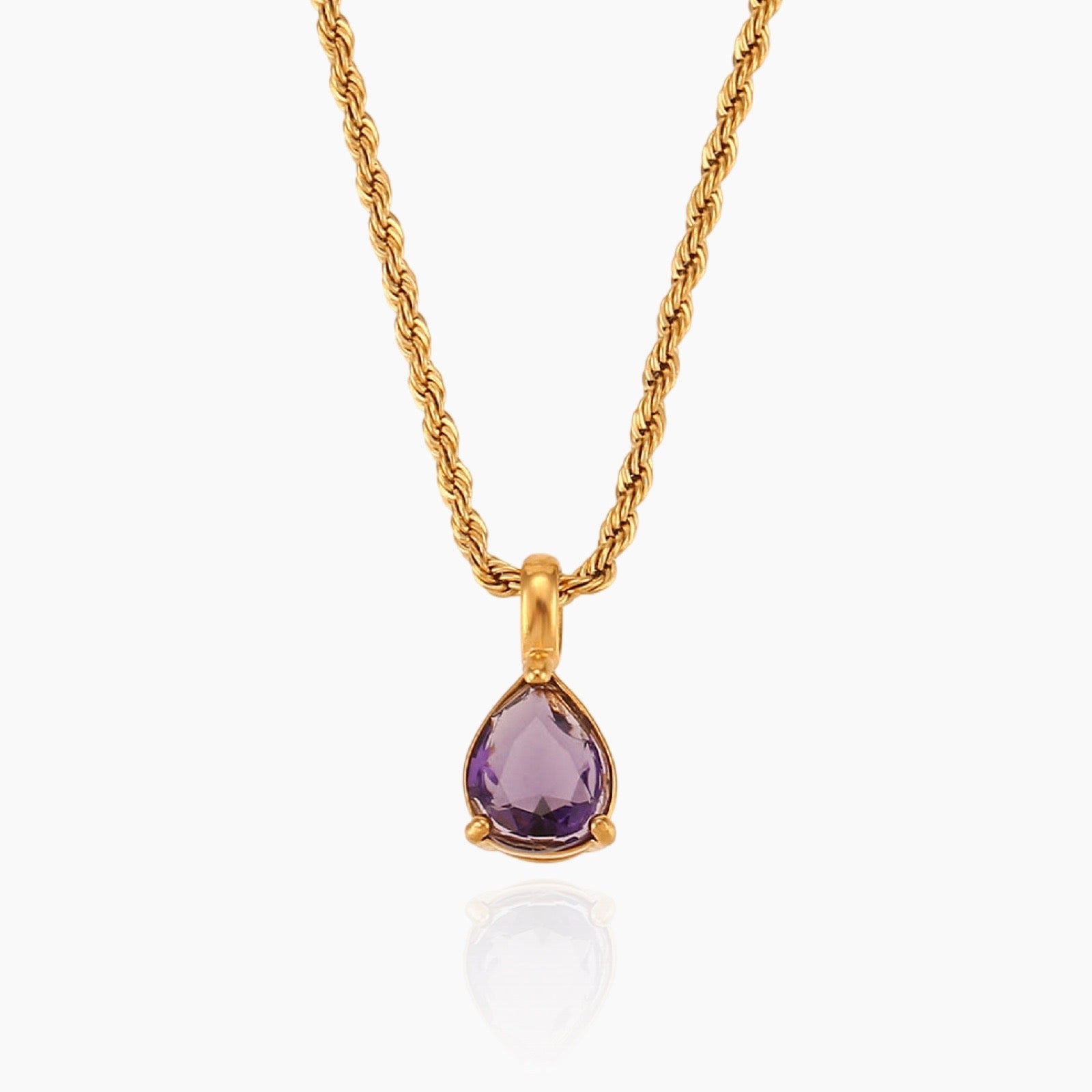 Virelle-Necklace-Virelle | Dames Ketting – Edelsteen Hanger, Geboortesteen Ontwerp, Fijne Verstelbare Ketting