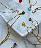 Virelle-Necklace-Virelle | Dames Ketting – Edelsteen Hanger, Geboortesteen Ontwerp, Fijne Verstelbare Ketting