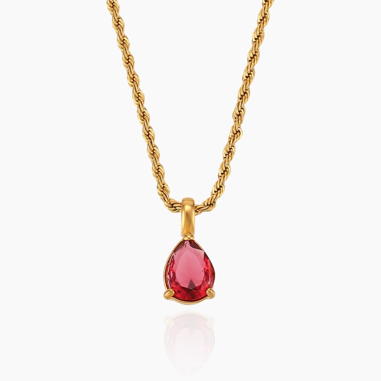 Virelle-Necklace-Virelle | Dames Ketting – Edelsteen Hanger, Geboortesteen Ontwerp, Fijne Verstelbare Ketting
