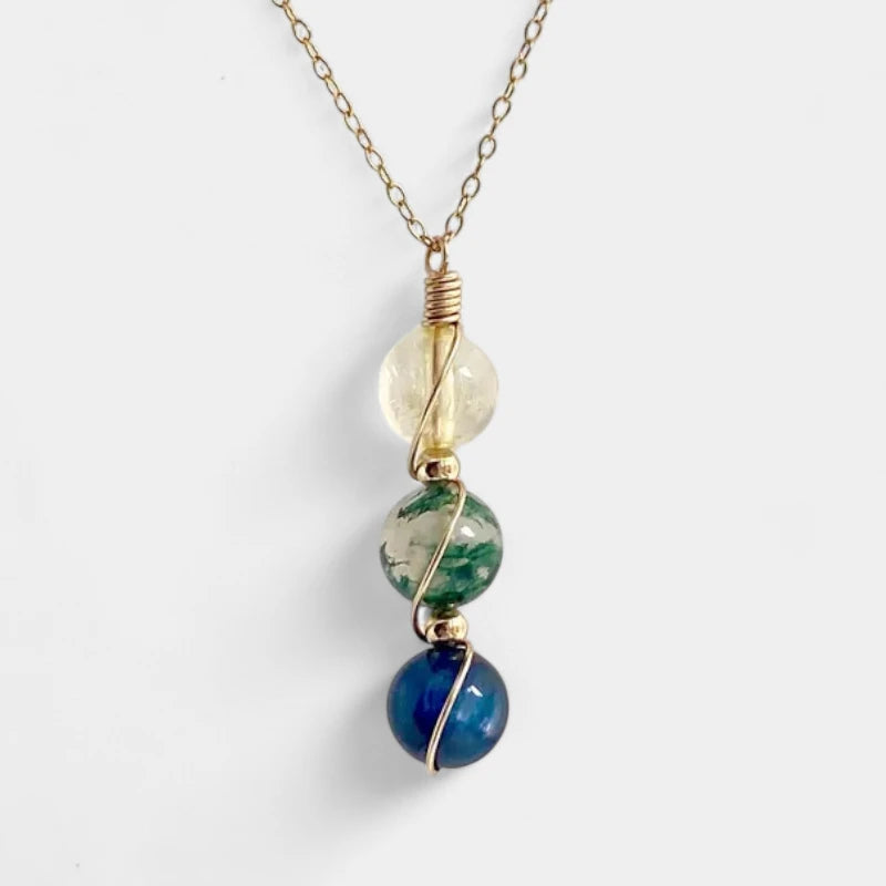 Virelle-Necklace-Virelle | Dames Ketting – Geboortesteen Siersteen, Bolvormige Hanger, Verstelbare Ketting