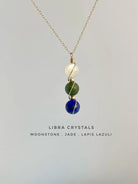 Virelle-Necklace-Virelle | Dames Ketting – Geboortesteen Siersteen, Bolvormige Hanger, Verstelbare Ketting