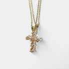 Virelle-Necklace-Virelle | Damesketting – Kruishanger met Strass, Fijne Schakelketting, Verstelbare Lengte