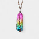 Virelle-Necklace-Virelle Hanger - Stone crystal pillar tree of life necklace