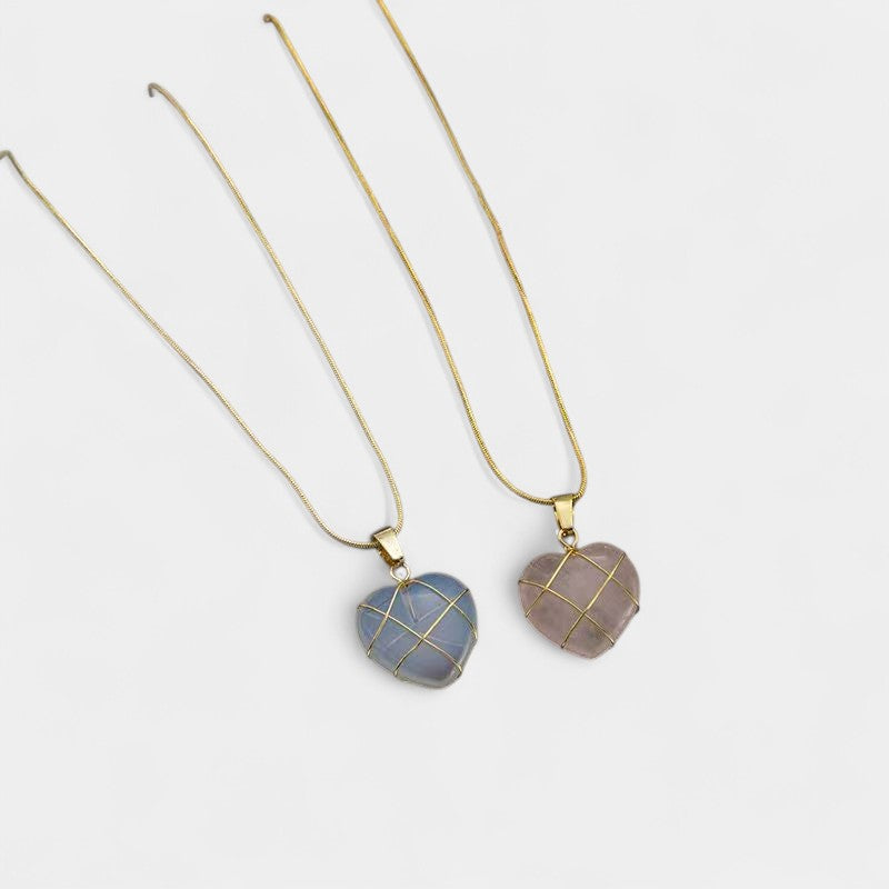 Virelle-Necklace-Virelle Ketting - Cartoon princess love girl moonstone necklace