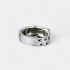 Virelle-Ring-Virelle | Dames ring – roestvrij staal, riemvormig ontwerp, pootafdrukgravure