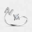 Virelle-Ring-Virelle Ring - Initial letter ring fashion met zirconia