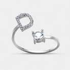 Virelle-Ring-Virelle Ring - Initial letter ring fashion met zirconia