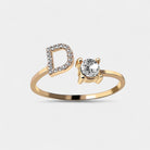 Virelle-Ring-Virelle Ring - Initial letter ring fashion met zirconia