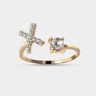 Virelle-Ring-Virelle Ring - Initial letter ring fashion met zirconia