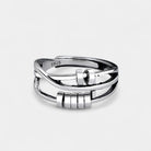 Virelle-Ring-Virelle Ring - Verstelbare industriële ontwerp zilveren ring