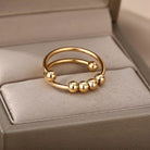 Virelle-Ring-Virelle | Verstelbare stressverlichtende ring – Fidget ring met kralen dames/heren