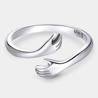 Virelle-Ringen-Virelle | Liefdes Omhelzing Ring – Sterling Zilver, Open Ontwerp, Symboliek van Liefde