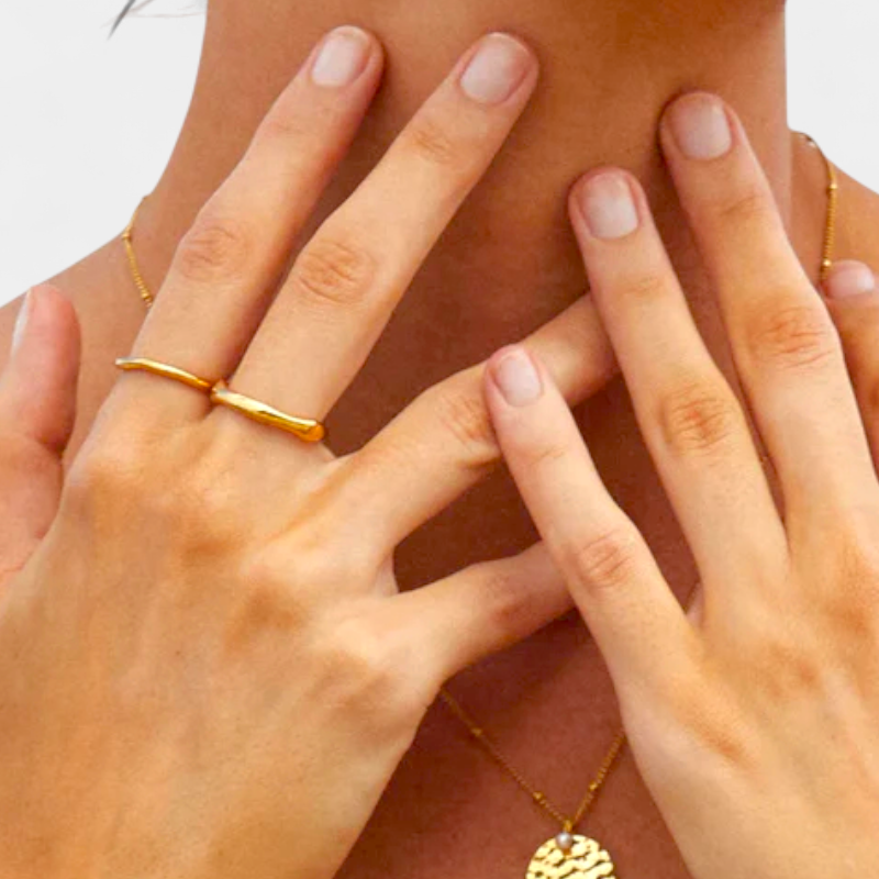 Virelle-Ringenset-Virelle | Dames ringenset – stapelbaar ontwerp, meerlaagige set