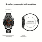 Virelle-Smartwatches-Virelle | Heren Smartwatch – Volledig Touchscreen, RVS Band, Fitness Tracker