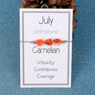 Virelle-Virelle | Dames Armband – 12 Maanden Geboortesteen met Gevlochten Koord, Inclusief Wenskaart