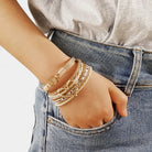 Virelle-Virelle | Dames Armband – Boheemse Multi-Lagen Leer, Met Gouden Hart, Handgevlochten