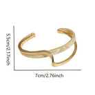 Virelle-Virelle | Dames Armband – Goud Verguld, Golfvormige Cuff, Minimalistisch Design