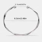 Virelle-Virelle | Dames Armband – Minimalistisch, Gedraaide Verstelbare Cuff