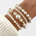 Virelle-Virelle | Dames Armband Set – Imitatieparels, Met de Hand Geregen, Elegant en Tijdloos Design