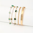 Virelle-Virelle | Dames Armband – Ijzeren open ringketting, Vintage design, Set van vijf