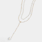 Virelle-Virelle | Dames Dubbele Ketting – Imitatieparel Trosdesign, Verstelbare Y-Vorm