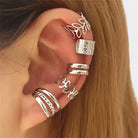 Virelle-Virelle | Dames Ear Cuff Set – Metaal Opengewerkt Design, Niet-Piercing Helix Ringen