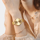 Virelle-Virelle | Dames Horloge – Roestvrijstalen meshband, Rosegouden afwerking, Elegant quartz ontwerp