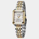 Virelle-Virelle | Dames Horloge – Vierkante Quartz Kast, Roestvrijstalen Band, Minimalistische Indexen
