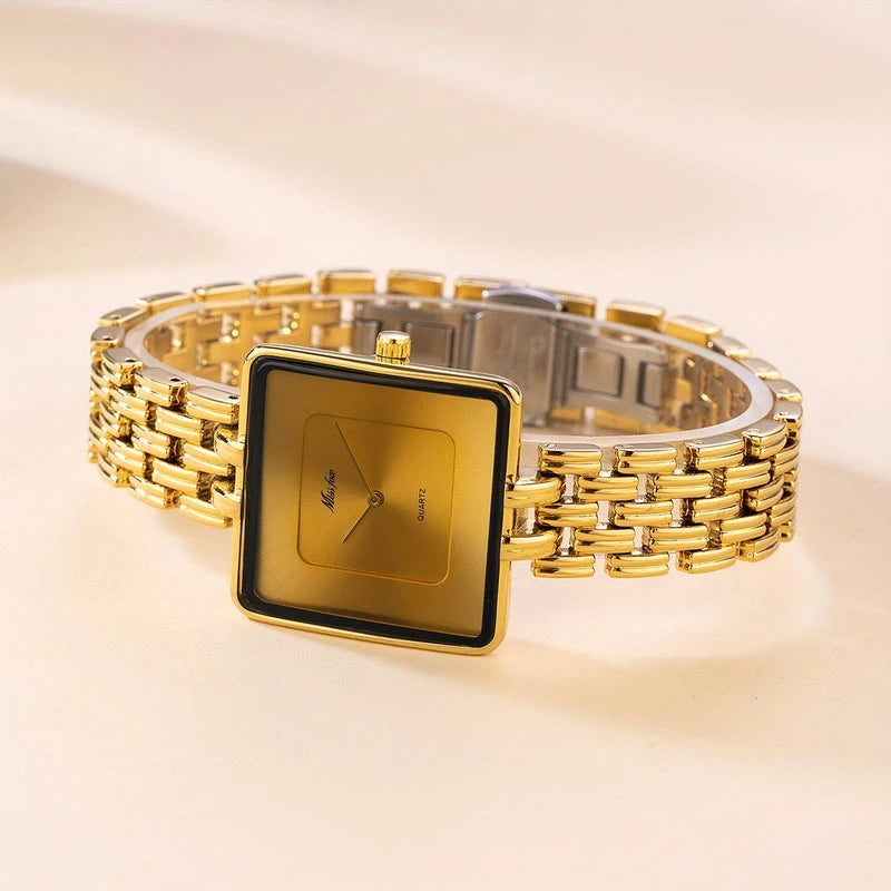 Virelle-Virelle | Dames Horloge – Vierkante Quartz Kast, Minimalistisch Design, Luxe Afwerking