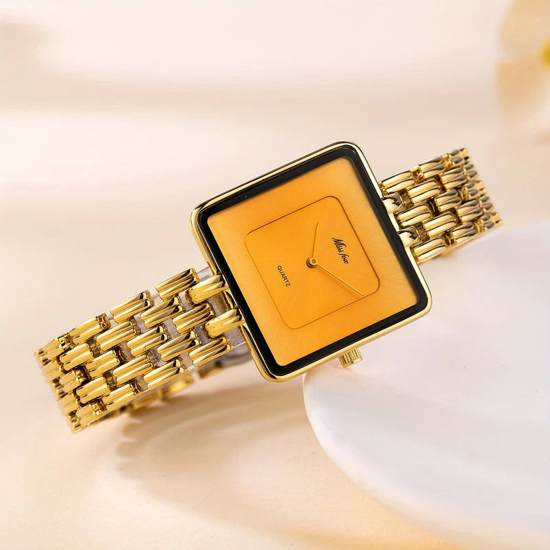Virelle-Virelle | Dames Horloge – Vierkante Quartz Kast, Minimalistisch Design, Luxe Afwerking