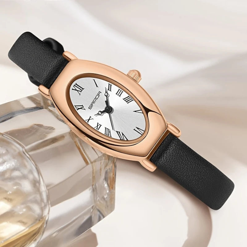 Virelle-Virelle | Dames Horloge – Vintage Quartz Uurwerk, Ovale Kast, Waterdicht Ontwerp