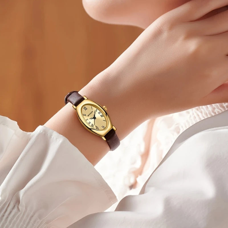 Virelle-Virelle | Dames Horloge – Vintage Quartz Uurwerk, Ovale Kast, Waterdicht Ontwerp
